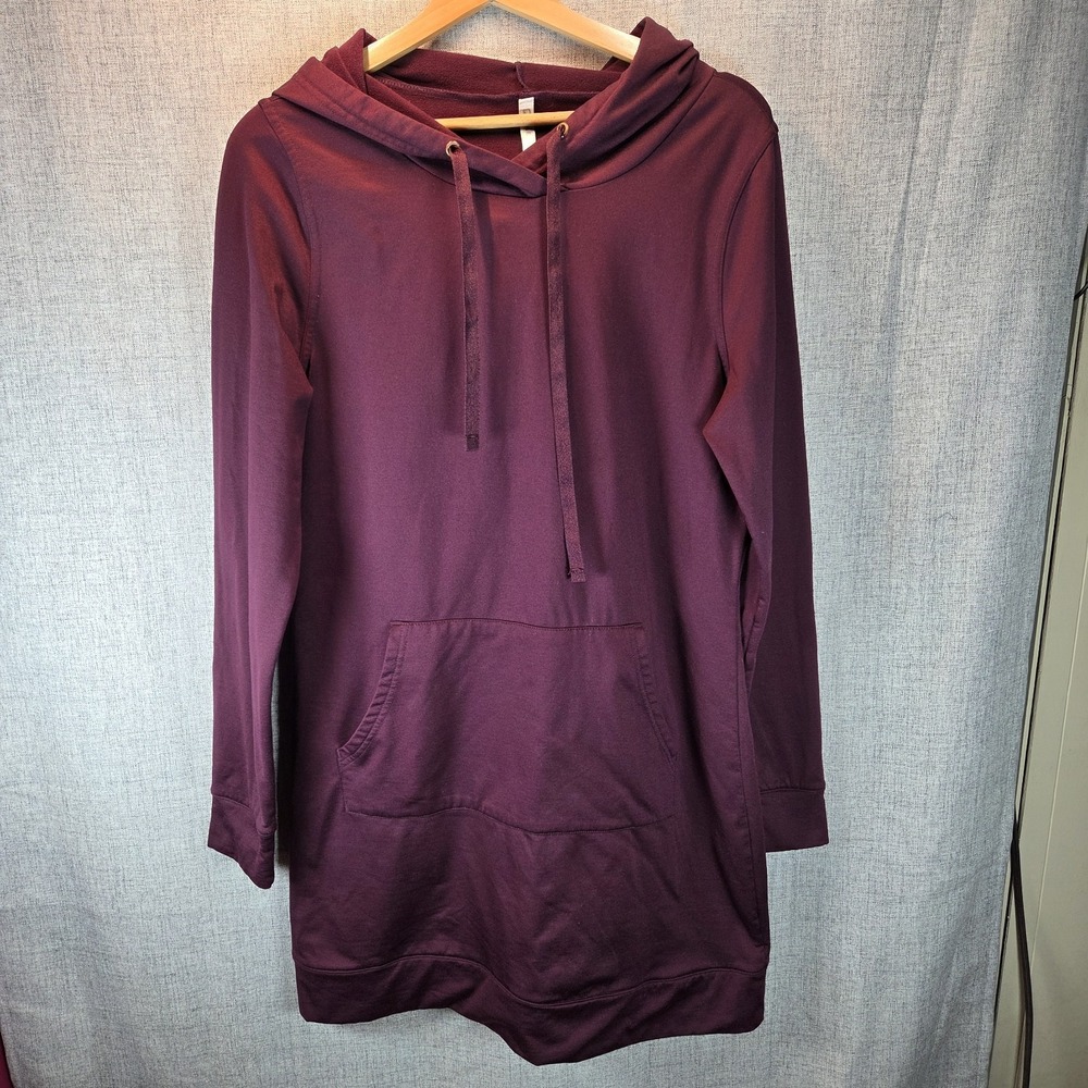 Fabletics Dress Womens Medium‎ Purple Yukon Hoodie Fleece Kangaroo Pocket Sporty